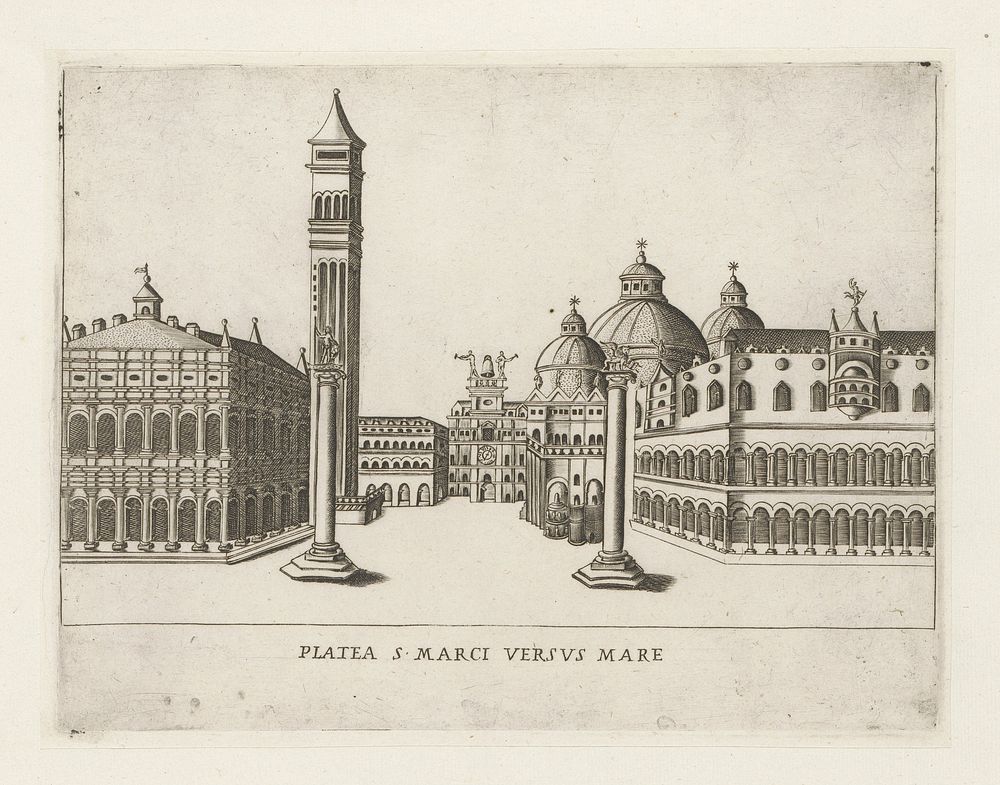 San Marcoplein te Venetië (1638) by Giacomo Lauro, Giovanni Battista de Rossi and Urbanus VIII