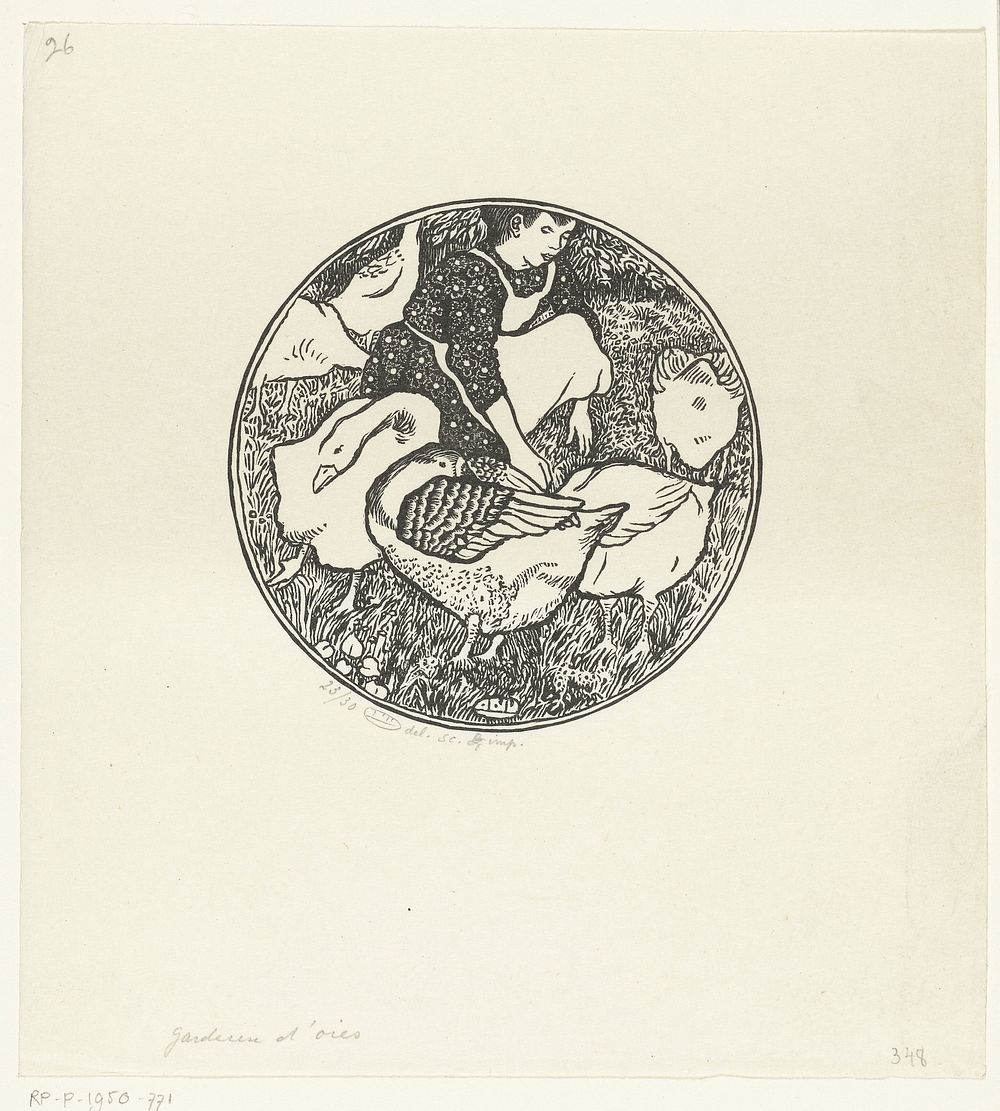 Ganzenhoedster (1923) by Lucien Pissarro, Lucien Pissarro and Lucien Pissarro
