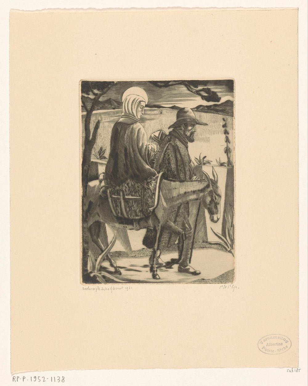 Vlucht naar Egypte (1931) by Lodewijk Schelfhout and N V Roeloffzen and Hübner
