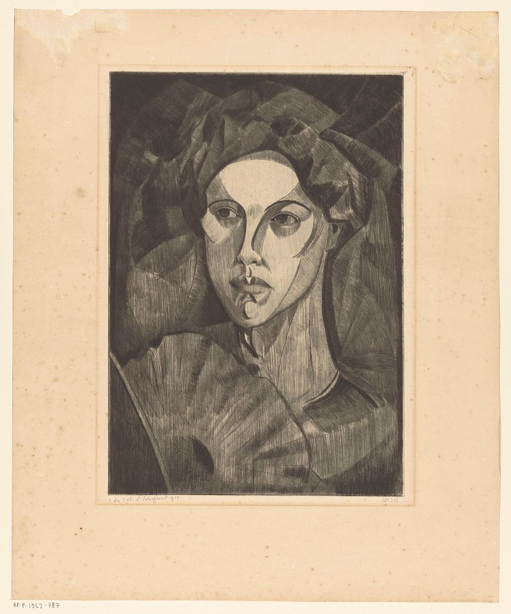 Hoofd van een vrouw (1912) by Lodewijk Schelfhout and Delâtre