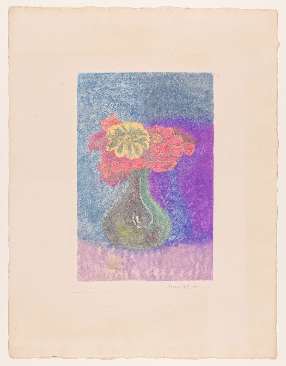 Vaas met bloemen (1880 - 1930) by Bernard Klene