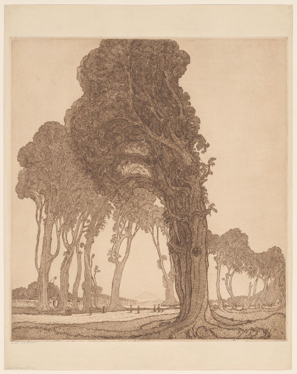 Deel van de grote weg bij de dessa Cakranegara (Tjakranegara) op Lombok (1911) by Wijnand Otto Jan Nieuwenkamp
