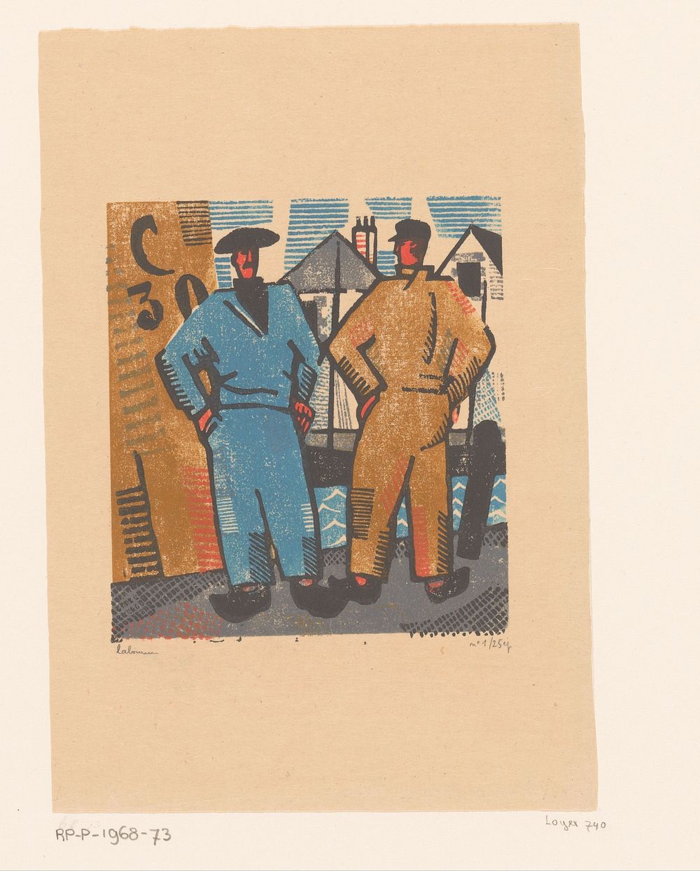 Twee vissers (1887 - 1943) by Jean Emile Laboureur