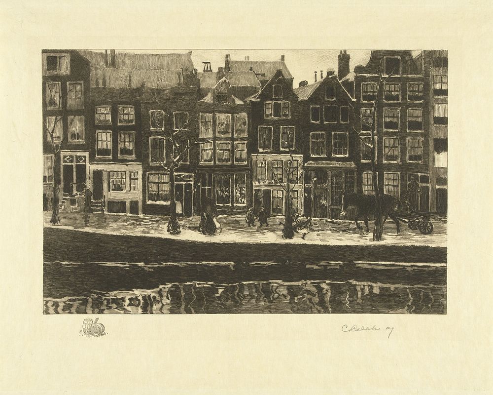 Lauriergracht (c. 1895 - 1918) by Carel Lodewijk Dake and George Hendrik Breitner