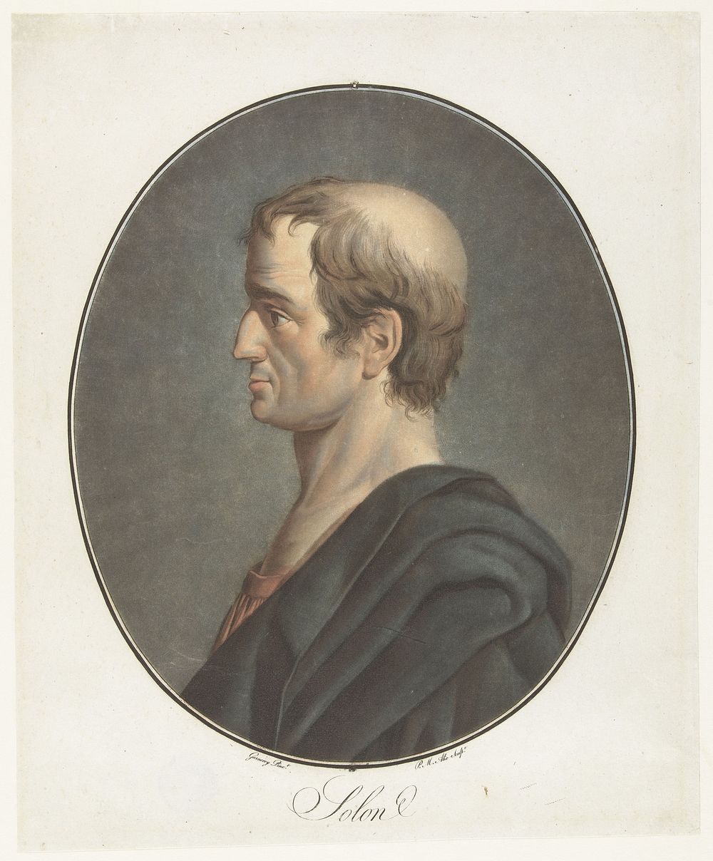 Portret van Solon (1793 - 1795) by Pierre Michel Alix and Jean François Garnerey