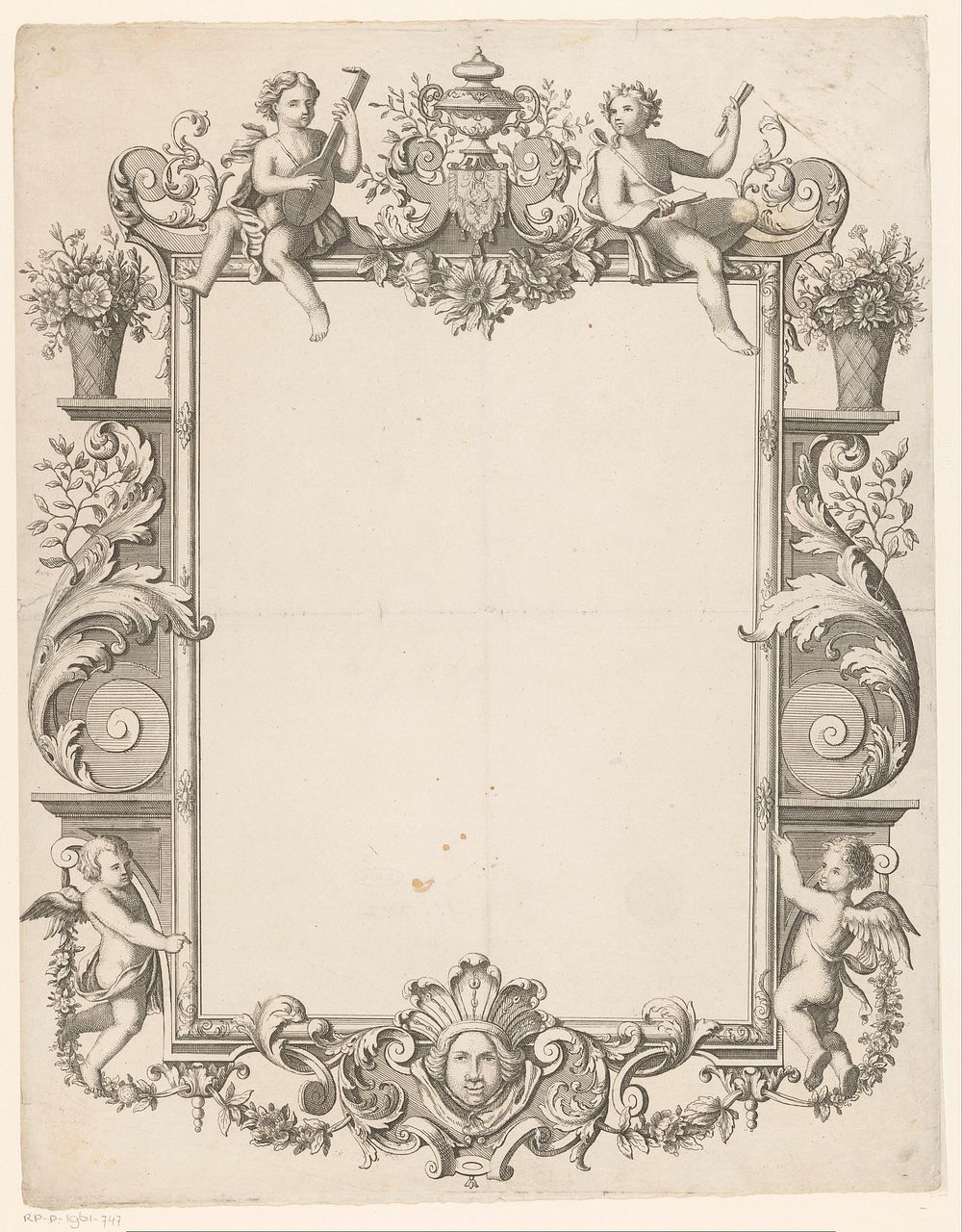 Omlijsting met putti (1690 - 1710) by Gerrit Visscher