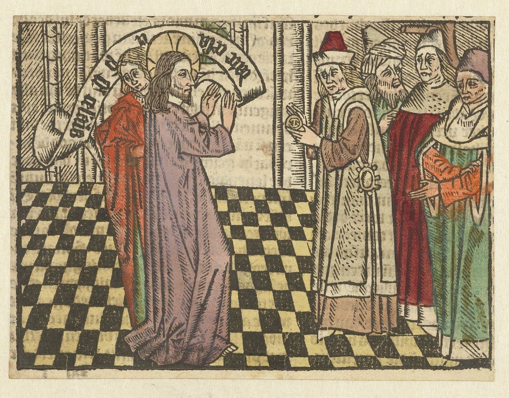 Christus en de strikvraag van de Farizeeërs (1485 - 1491) by Meester van Antwerpen I