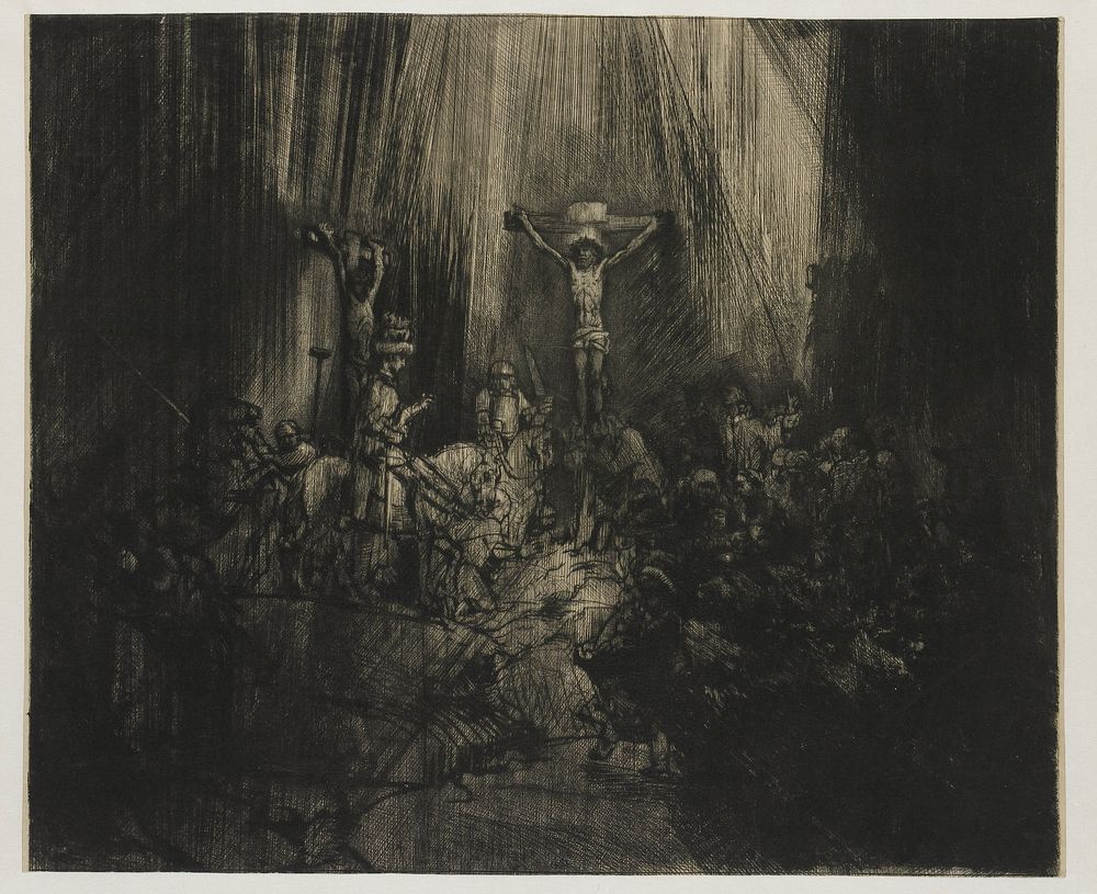 The Three Crosses (1653) by Rembrandt van Rijn and Rembrandt van Rijn