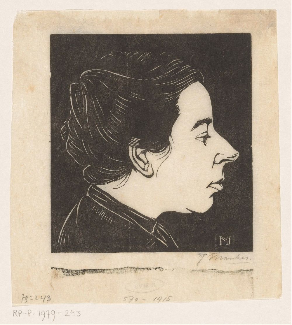 Portret van Anne Zernike (1915 - 1916) by Jan Mankes