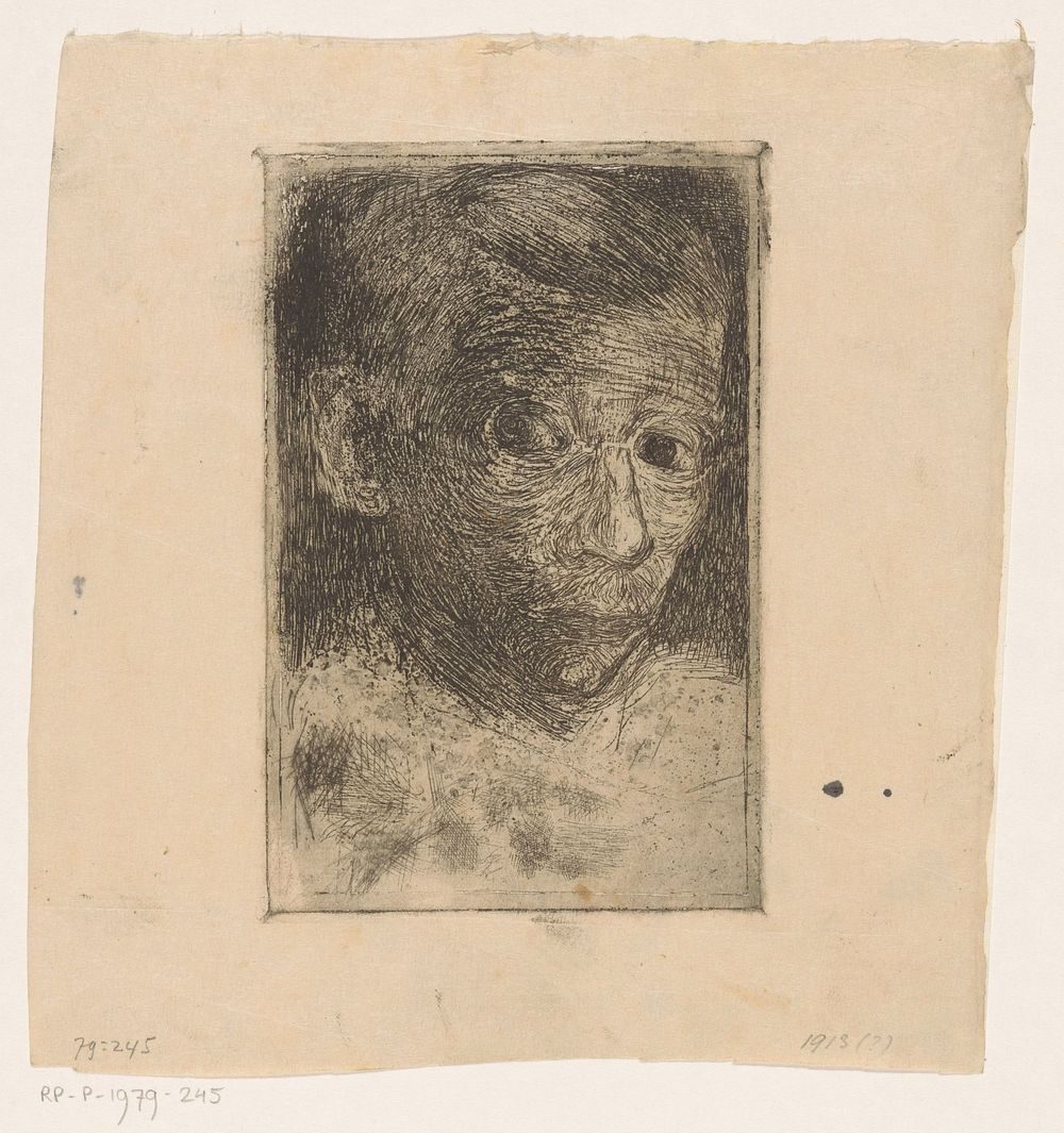 Zelfportret (1915) by Jan Mankes