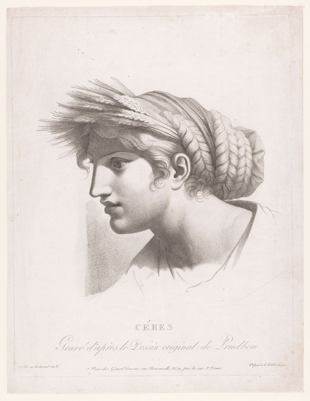 Ceres (1799 - 1800) by anonymous, Pierre Prud hon and R Girard and Cie