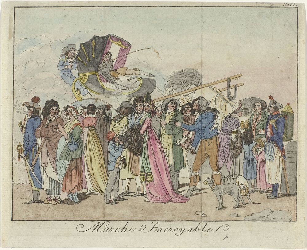 Marche Incroyable (in or after 1795) by anonymous and Louis Léopold Boilly