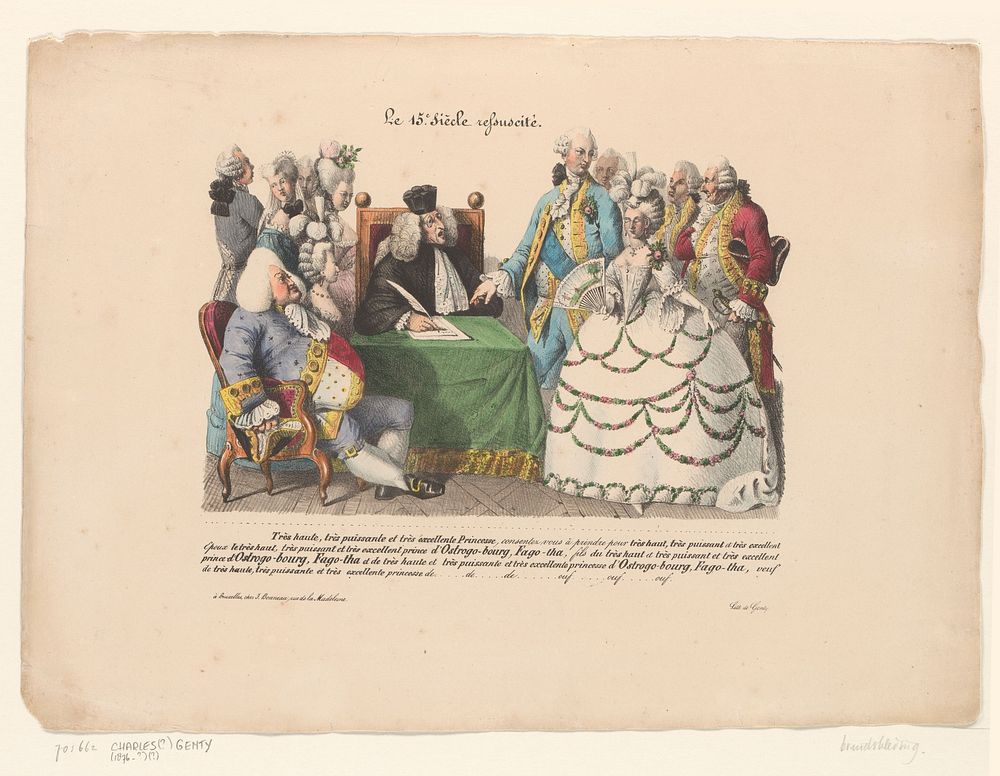 De vijftende eeuw herrezen (1820 - 1830) by anonymous, Genty and J Bonneau