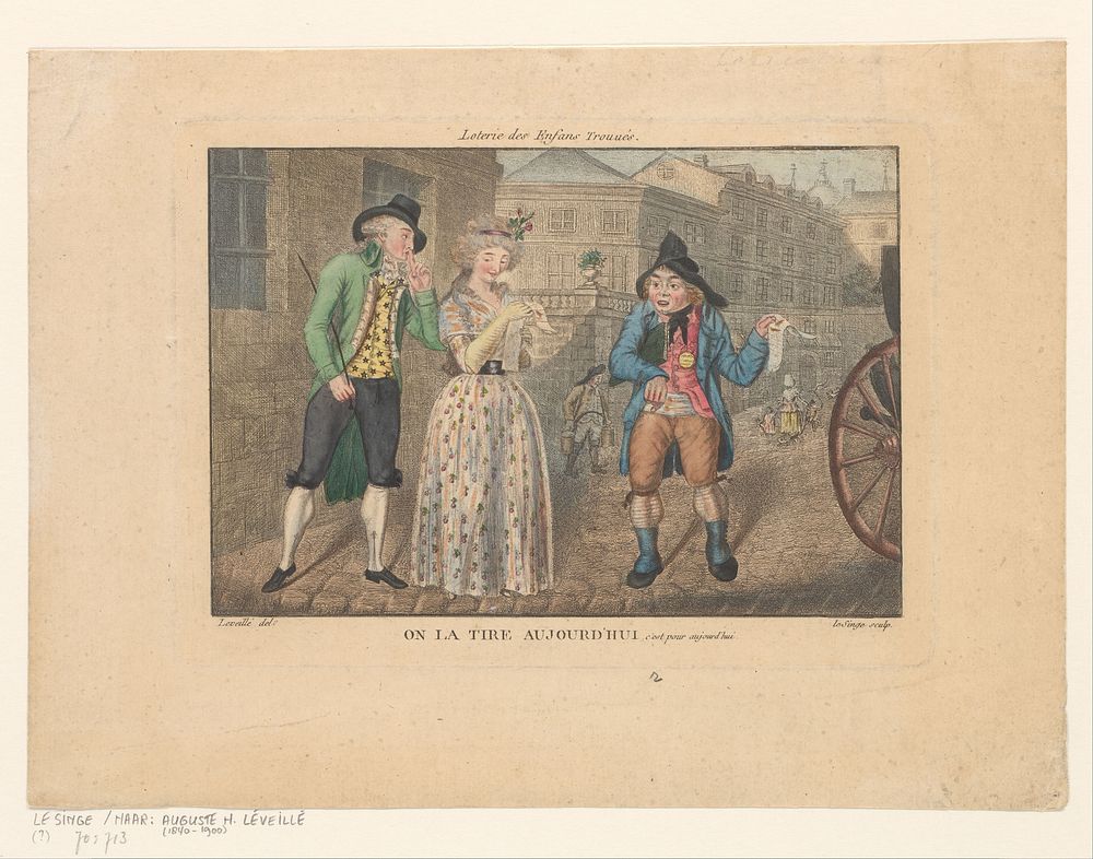 Loterij voor vondelingen (1800 - 1899) by Léveillé, Auguste Hilaire Léveillé and le Singe