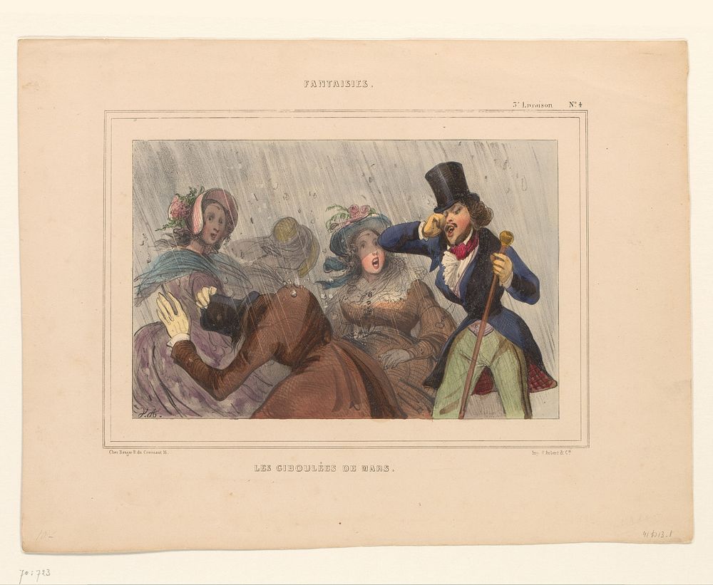 Maartse buien (1839) by Victor Adam, Aubert and Cie and Bauger