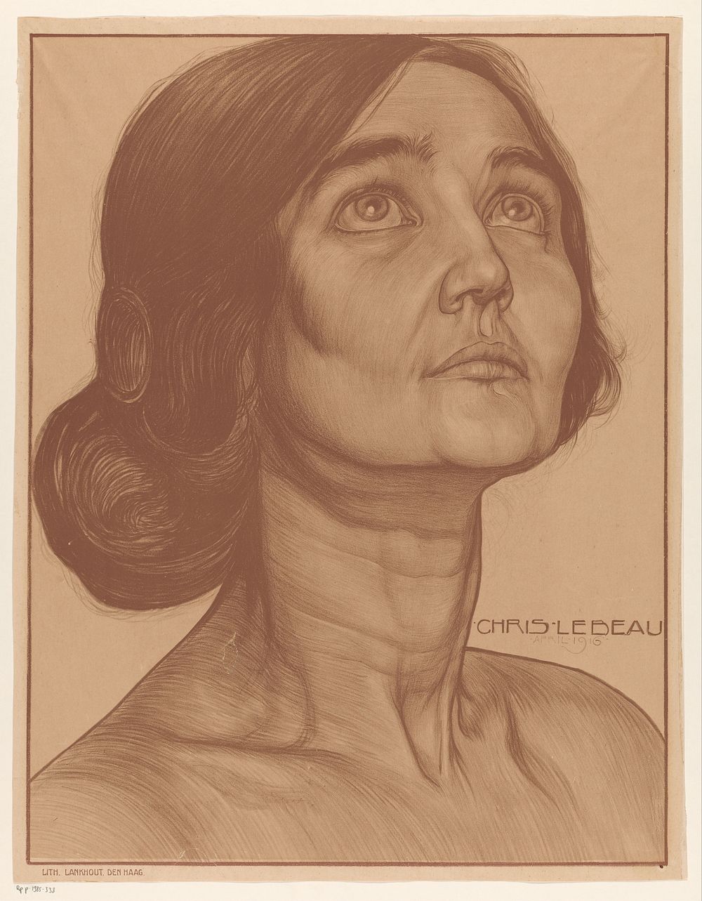 Portret van een vrouw (1916) by Chris Lebeau and Lankhout