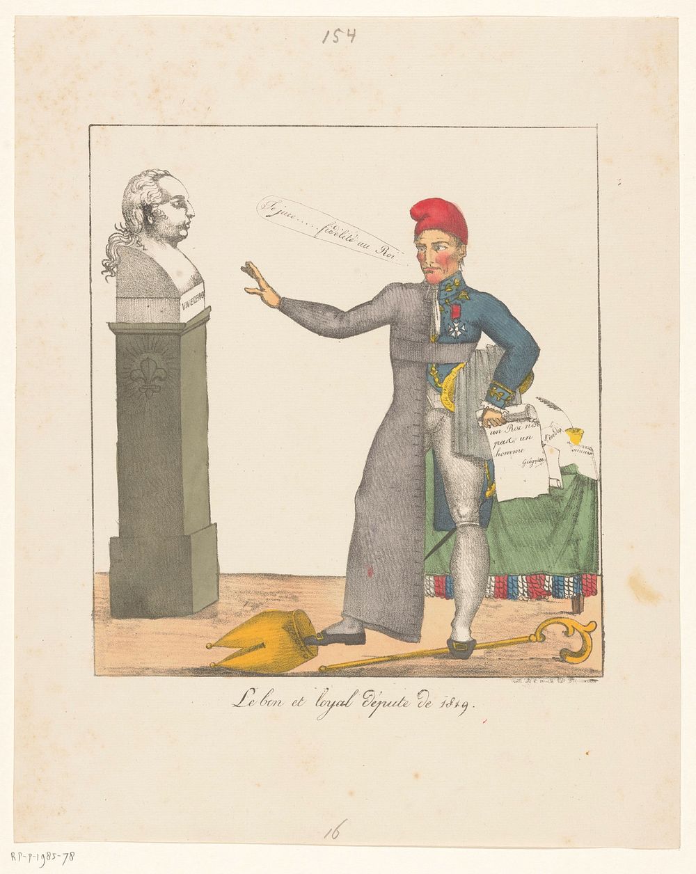 Spotprent op abbé Grégoire, 1819 (1819) by Charles Etienne Pierre Motte