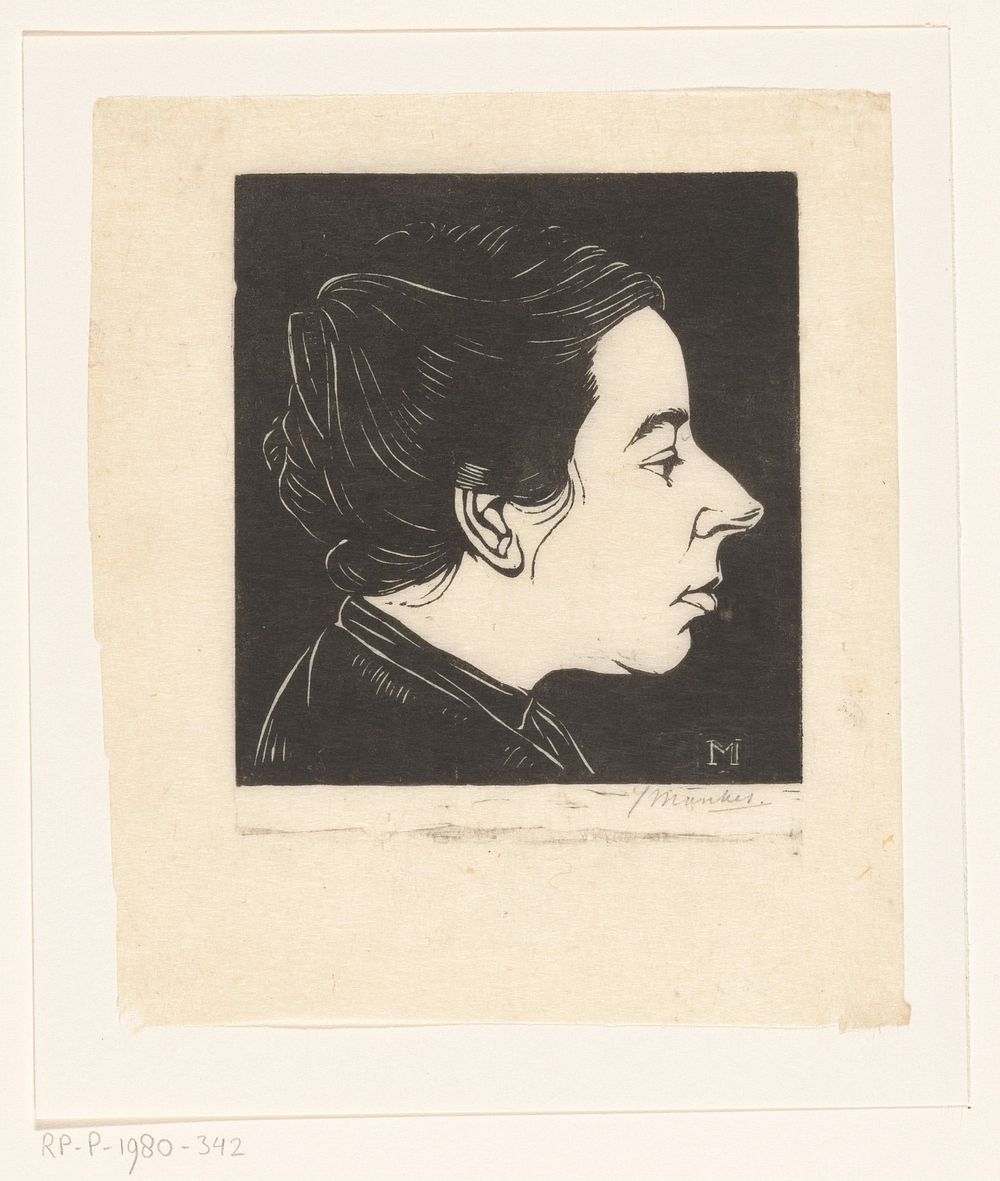 Portret van Anne Zernike (1915) by Jan Mankes