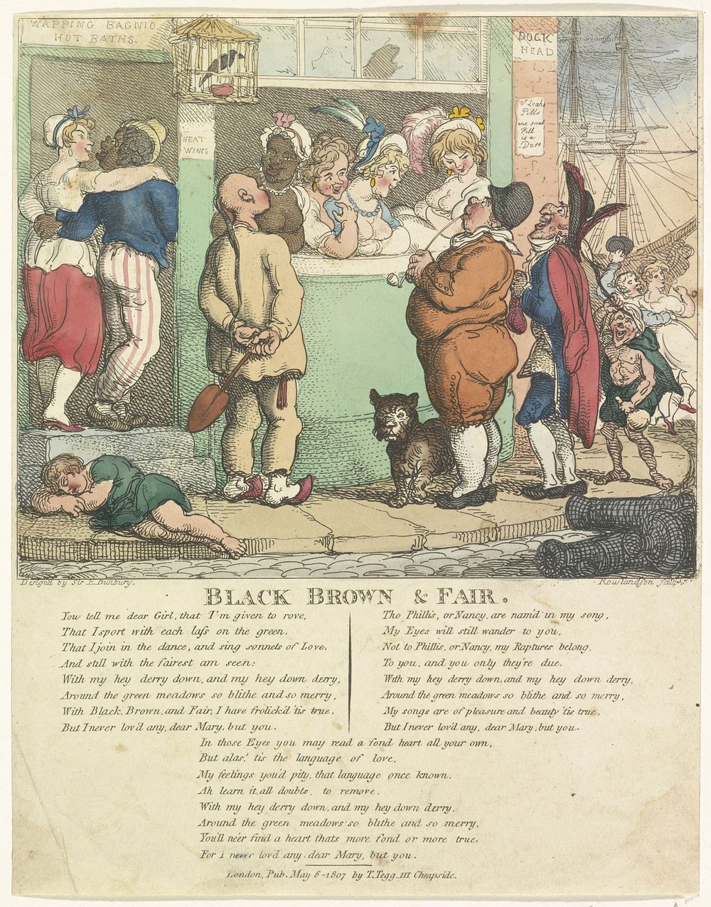 Bordeelscène, 1807 (1807) by Thomas Rowlandson, Henry William Bunbury and Thomas Tegg