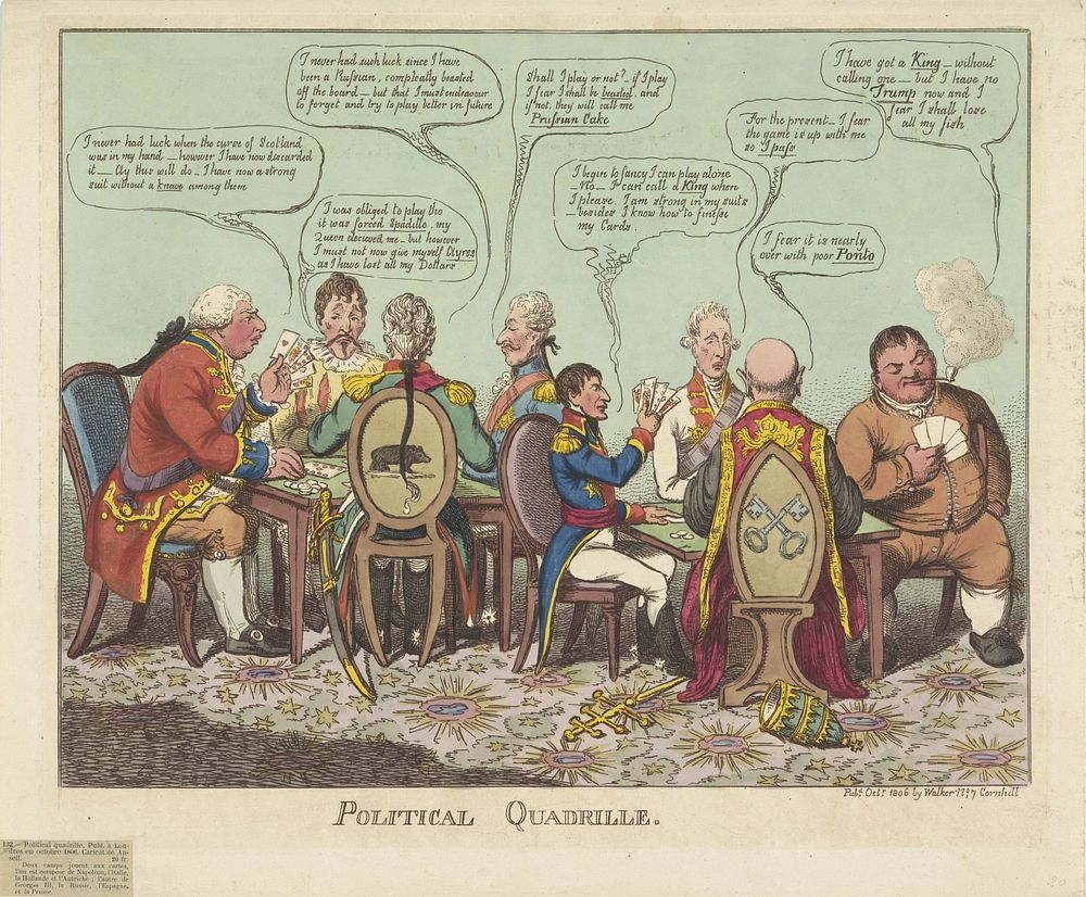 Politiek quadrille, 1806 (1806) by Charles Williams and Walker