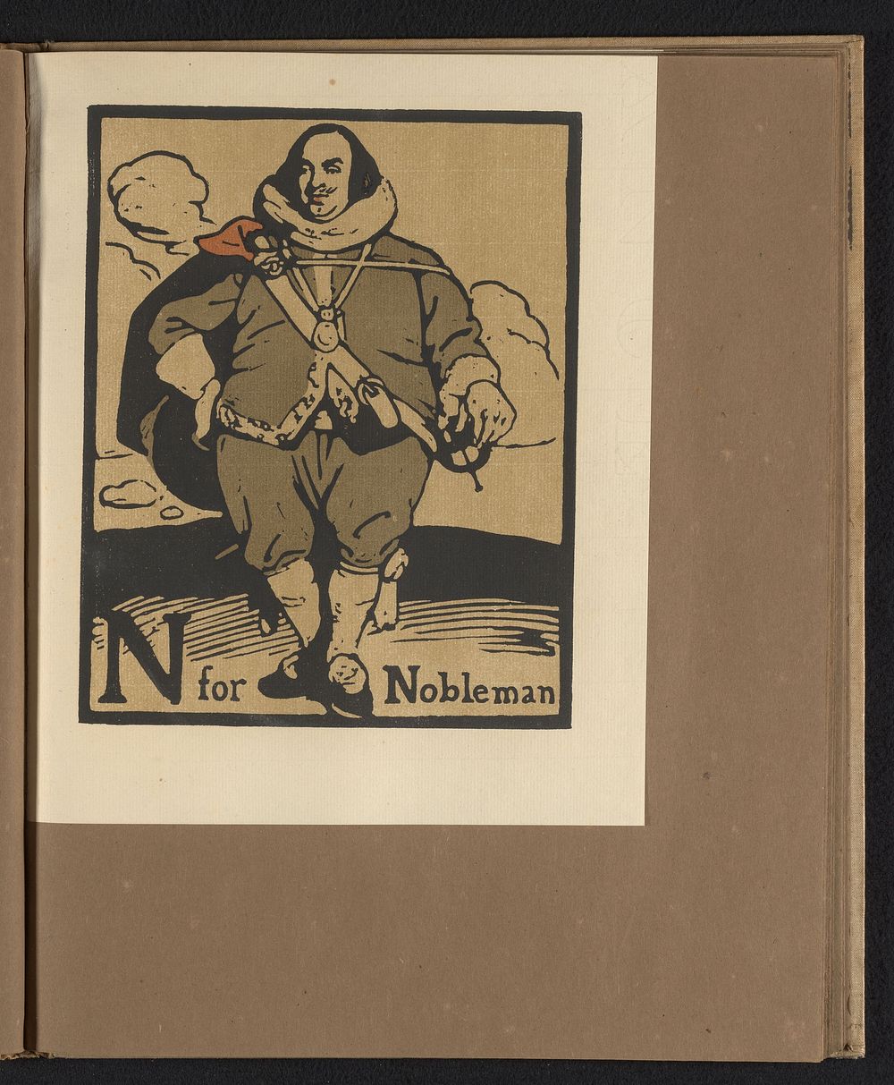 N is for Nobleman (1898) by William Nicholson and William Heinemann
