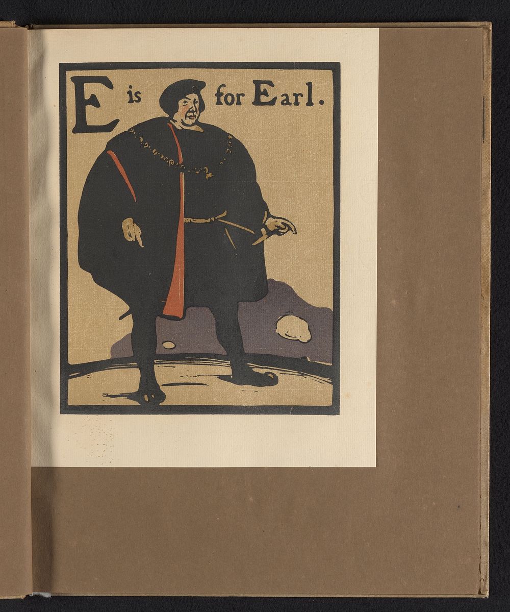 E is for Earl (1898) by William Nicholson and William Heinemann