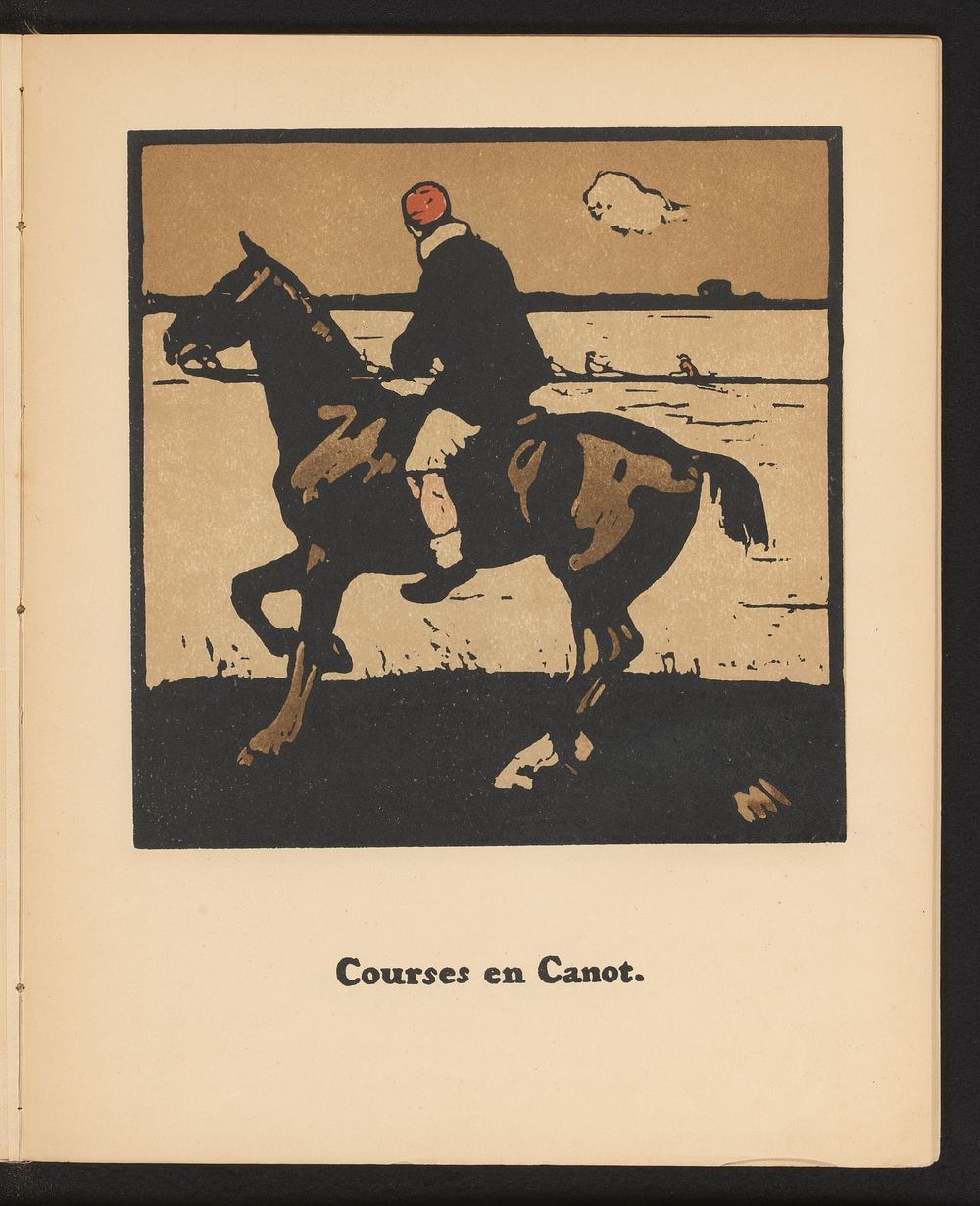 Jockey en roeiers (1898) by William Nicholson and Société Française d éditions d art