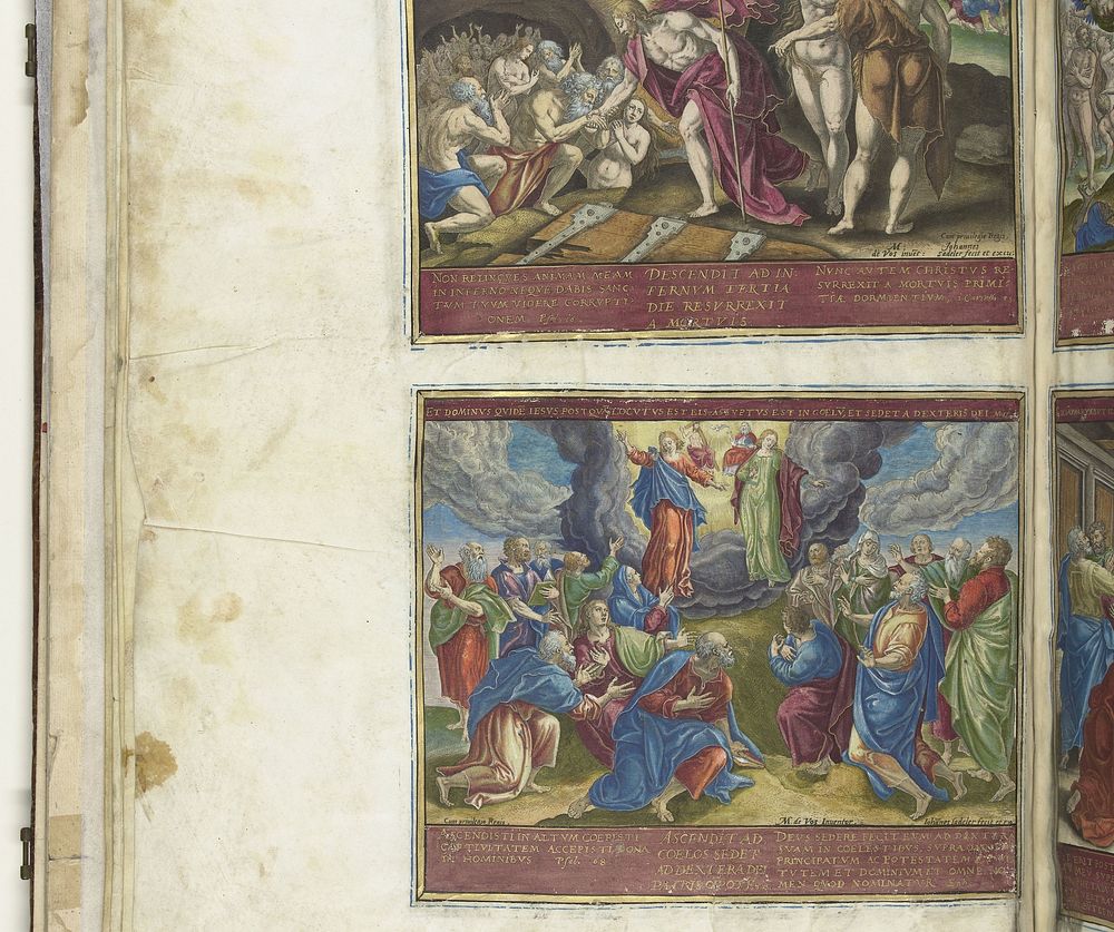 Christus in het voorgeborchte (1579) by Johann Sadeler I, Maerten de Vos, Johann Sadeler I and Filips II koning van Spanje