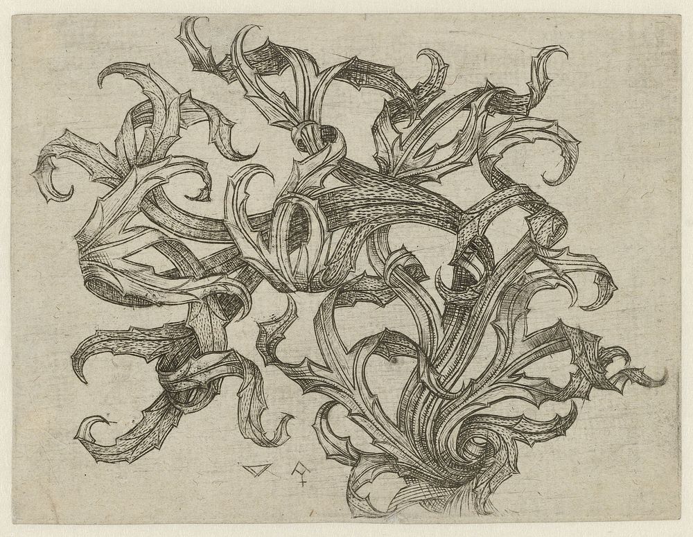 Distelornament (1465 - 1485) by Meester W met de Sleutel