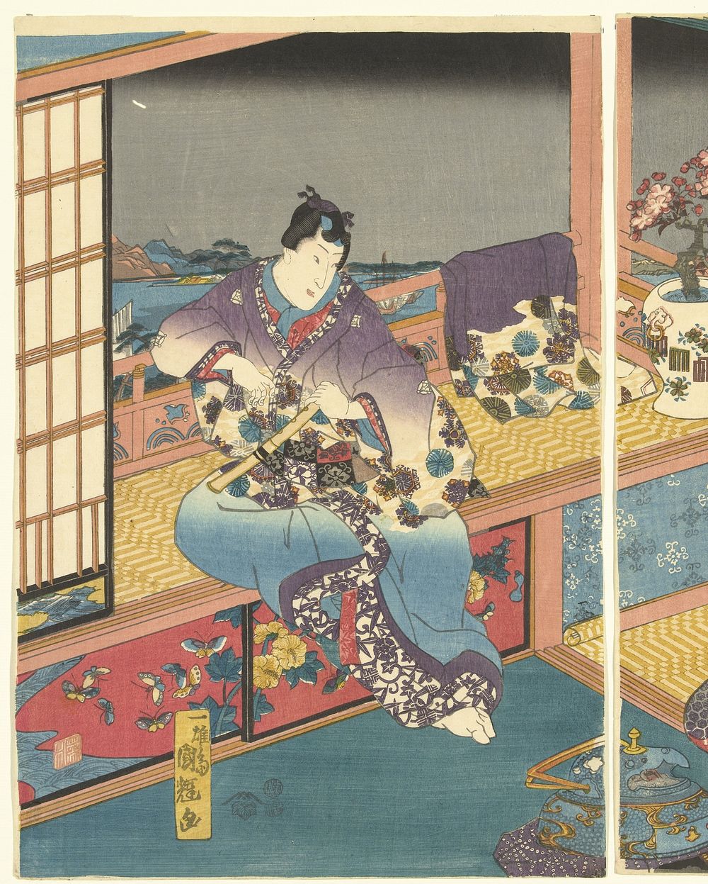 Bloemen (c. 1850) by Utagawa Kuniteru and Tsutaya Kichizo