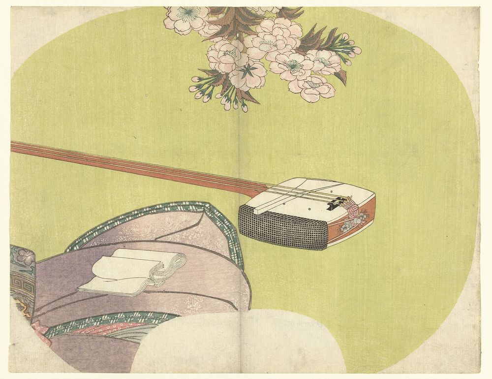 Courtisane en shamisen (1822) by Toyokuni II  Utagawa and Ibaya Senzaburô