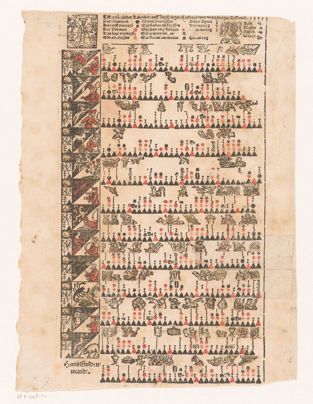 Kalender (1555) by anonymous and Hans Guldenmund