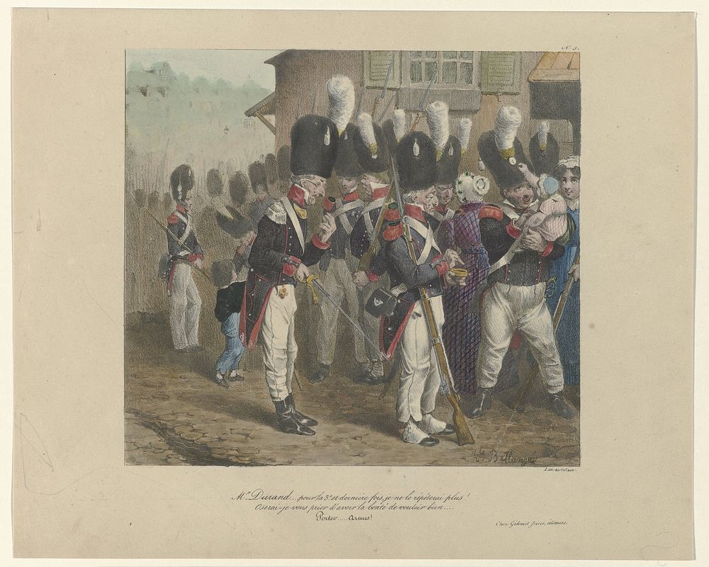 Mr. Durand. pour la 3e et dernière fois (...) (c. 1810 - c. 1866) by Charles Villain, Hippolyte Bellangé and Gihaut frères