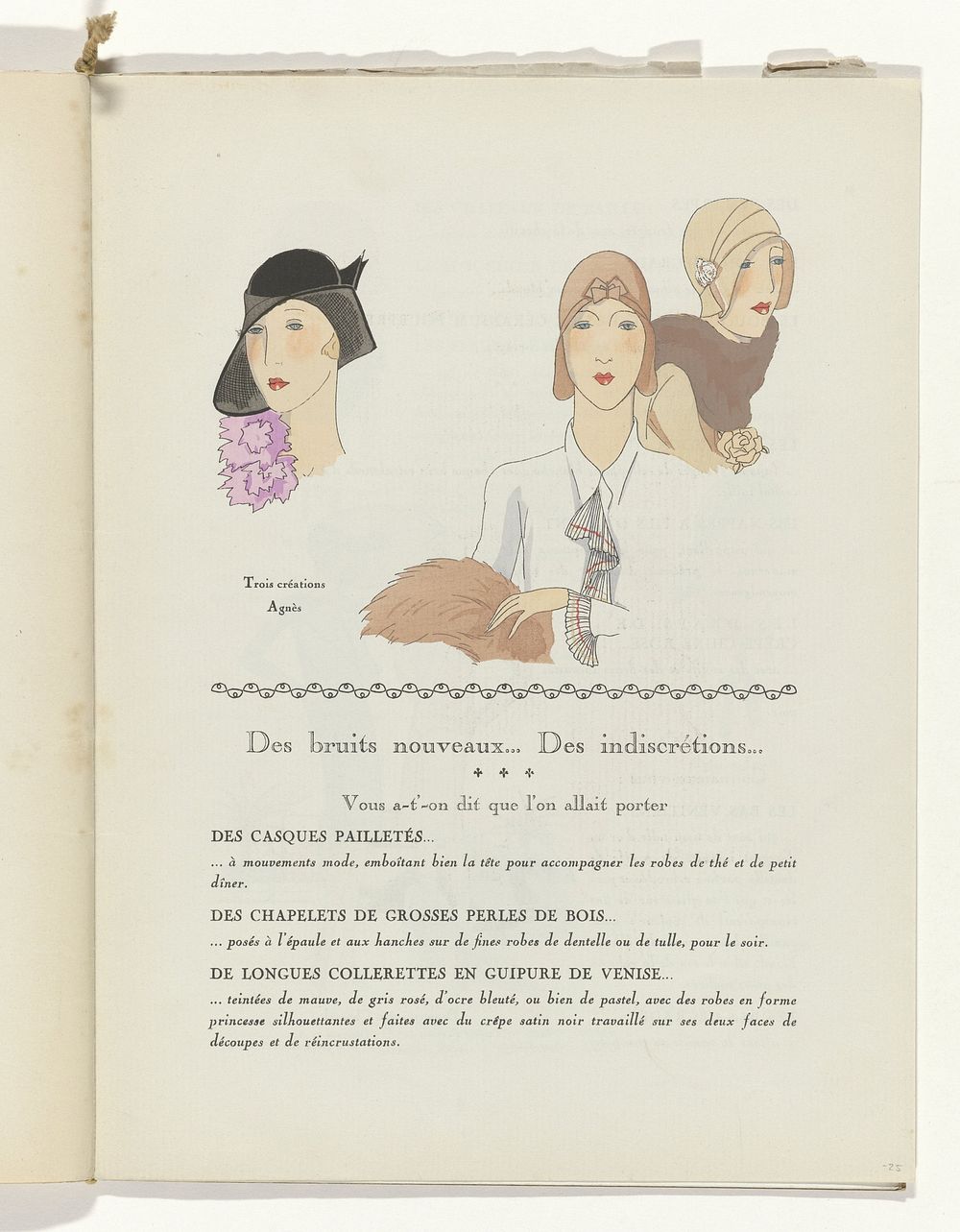 Art - Goût - Beauté, Feuillets de l' élégance féminine, Mars 1929, No. 103, 9e Année, p. 25 (1929) by Charles Goy and Agnes