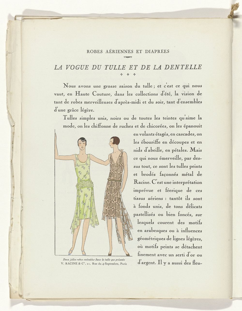 Art - Goût - Beauté, Feuillets de l' élégance féminine, Mars 1929, No. 103, 9e Année, p. 28 (1929) by Charles Goy and V…
