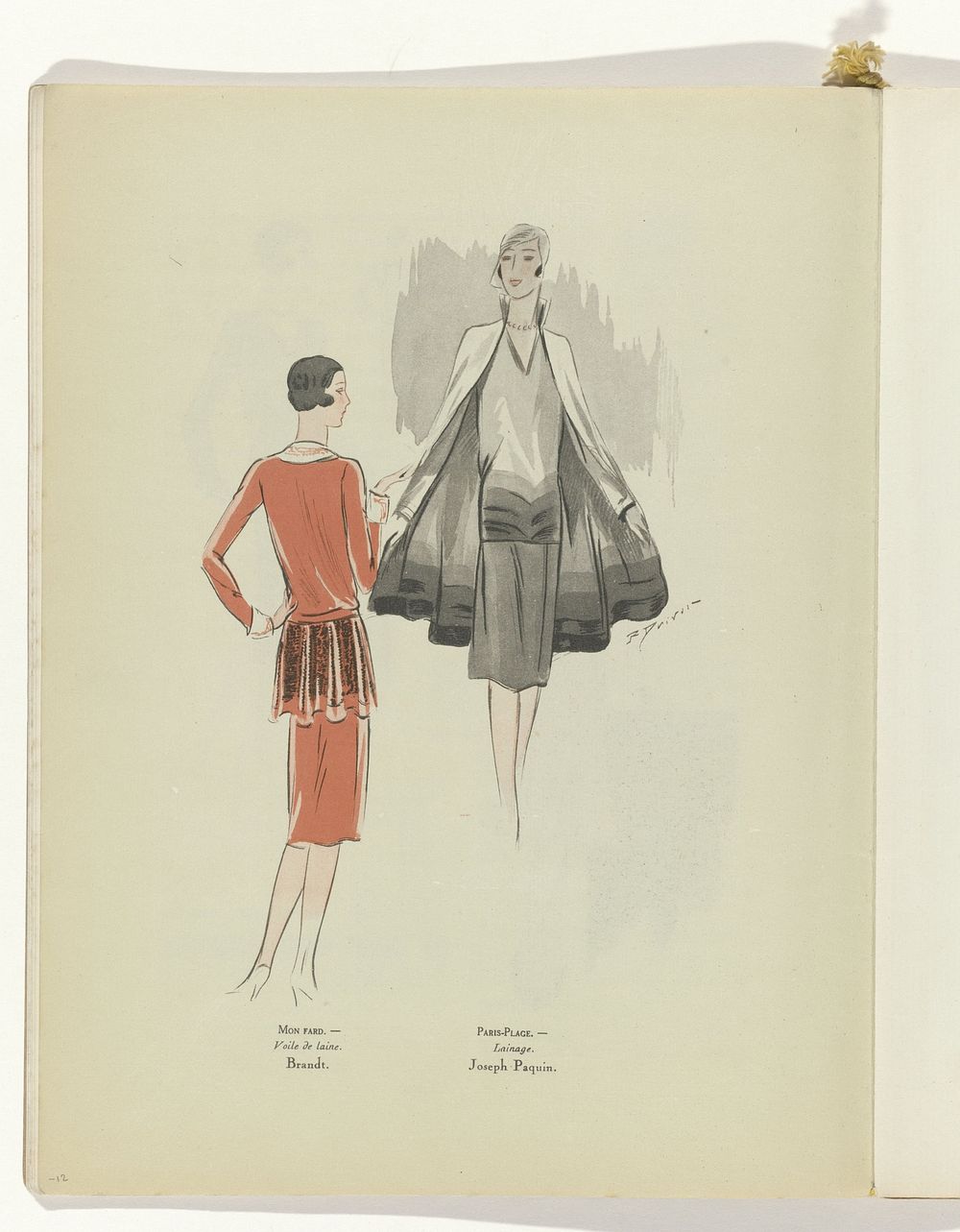 Art - Goût - Beauté, Feuillets de l' élégance féminine, Mai 1929, No. 105, 9e Année, p. 12 (1929) by R Drivon, anonymous…