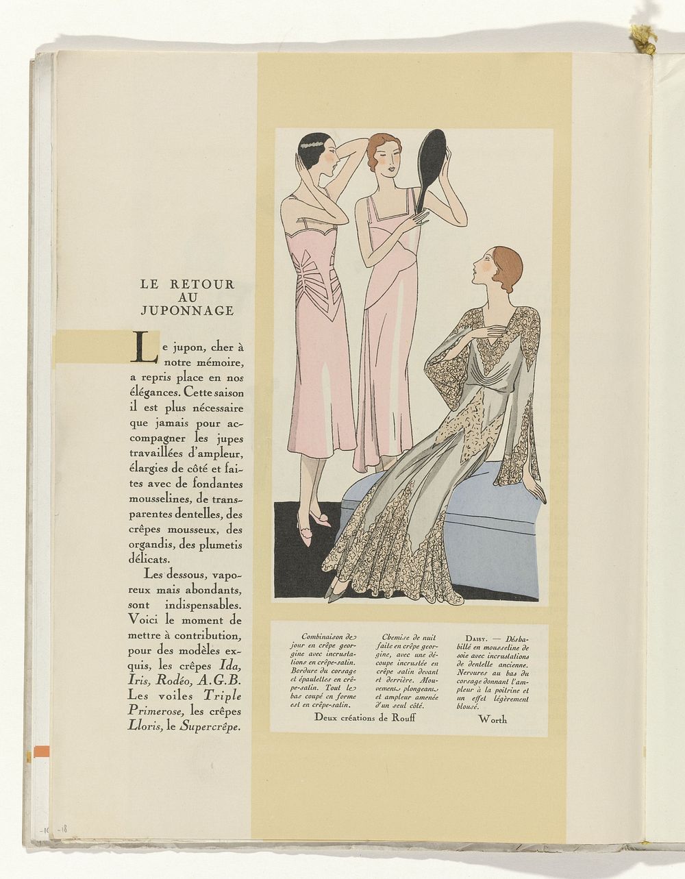 Art - Goût - Beauté, Feuillets de l' élégance féminine, Mai 1931, No. 129, 11e Année, p. 18 (1931) by anonymous, Maggy…