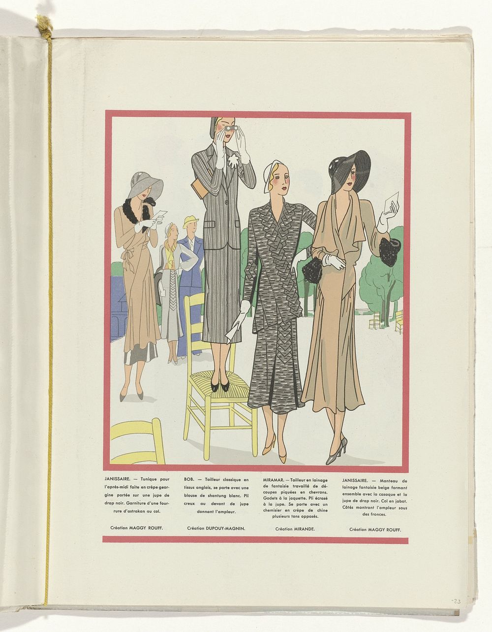 Art - Goût - Beauté, Feuillets de l' élégance féminine, Mai 1931, No. 129, 11e Année, p. 23 (1931) by anonymous, Maggy…
