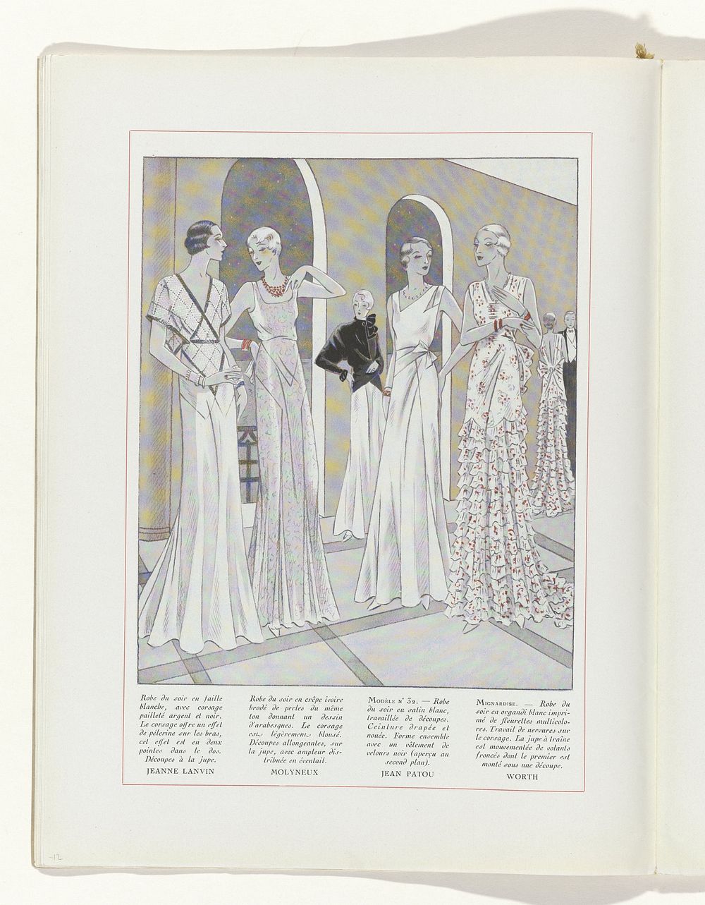 Art - Goût - Beauté, Feuillets de l' élégance féminine, Juin 1932, No. 142, 12e Année, p. 12 (1932) by H Rouit, Worth…