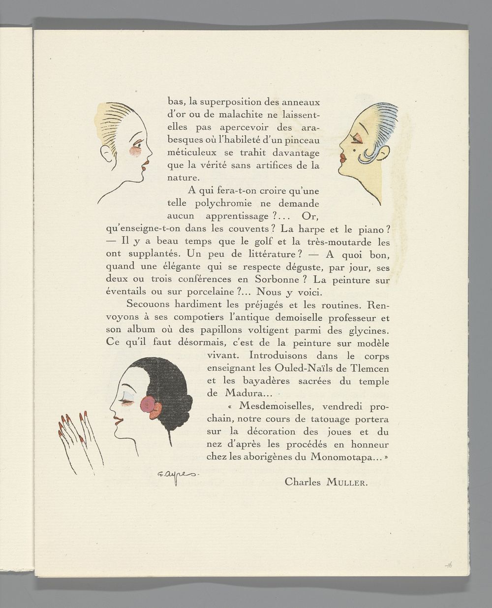 Gazette du Bon Ton, 1914 - No. 5, pag. 157: La Palette des Dames (1914) by E Ayres, anonymous, Lucien Vogel, Paul Cassirer…