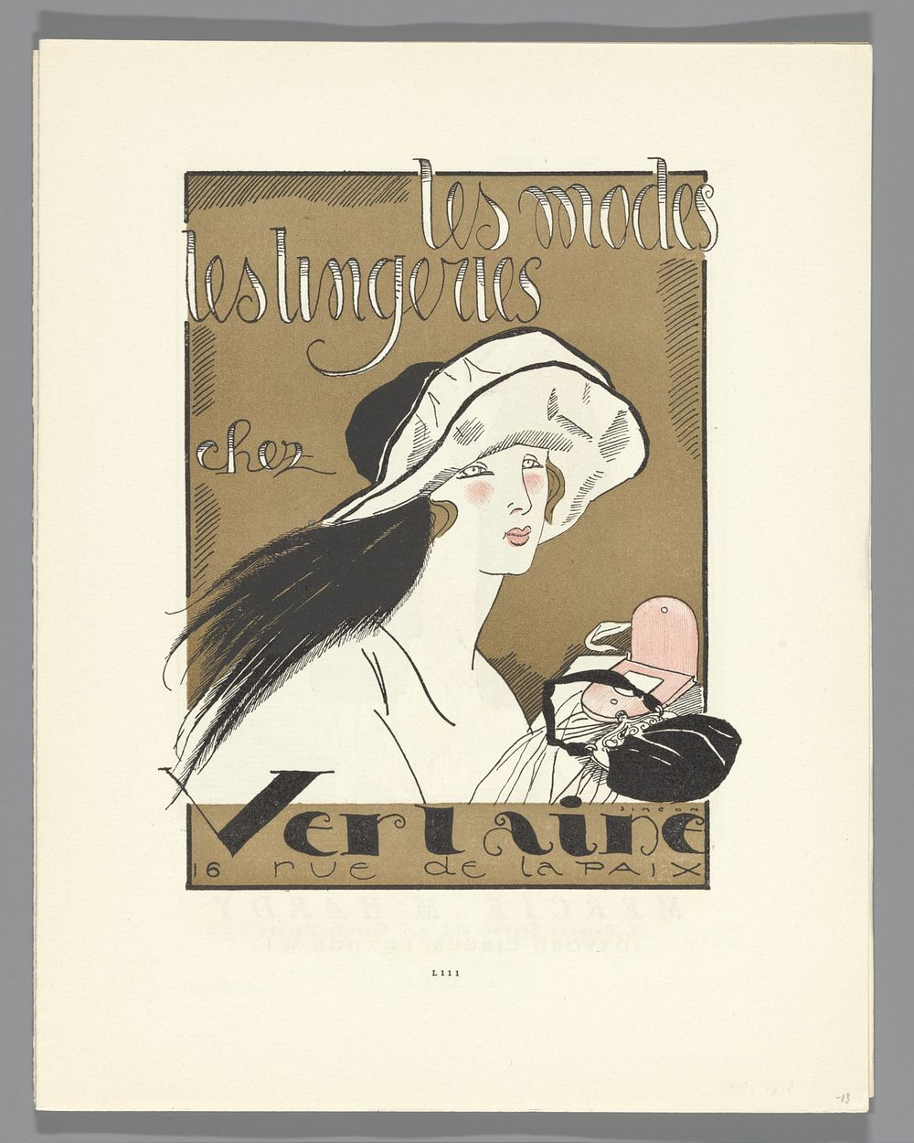 Gazette du Bon Ton, 1920 - No. 7, p. LIII: Les modes, les lingeries chez Verlaine (1920) by Fernand Siméon, anonymous…