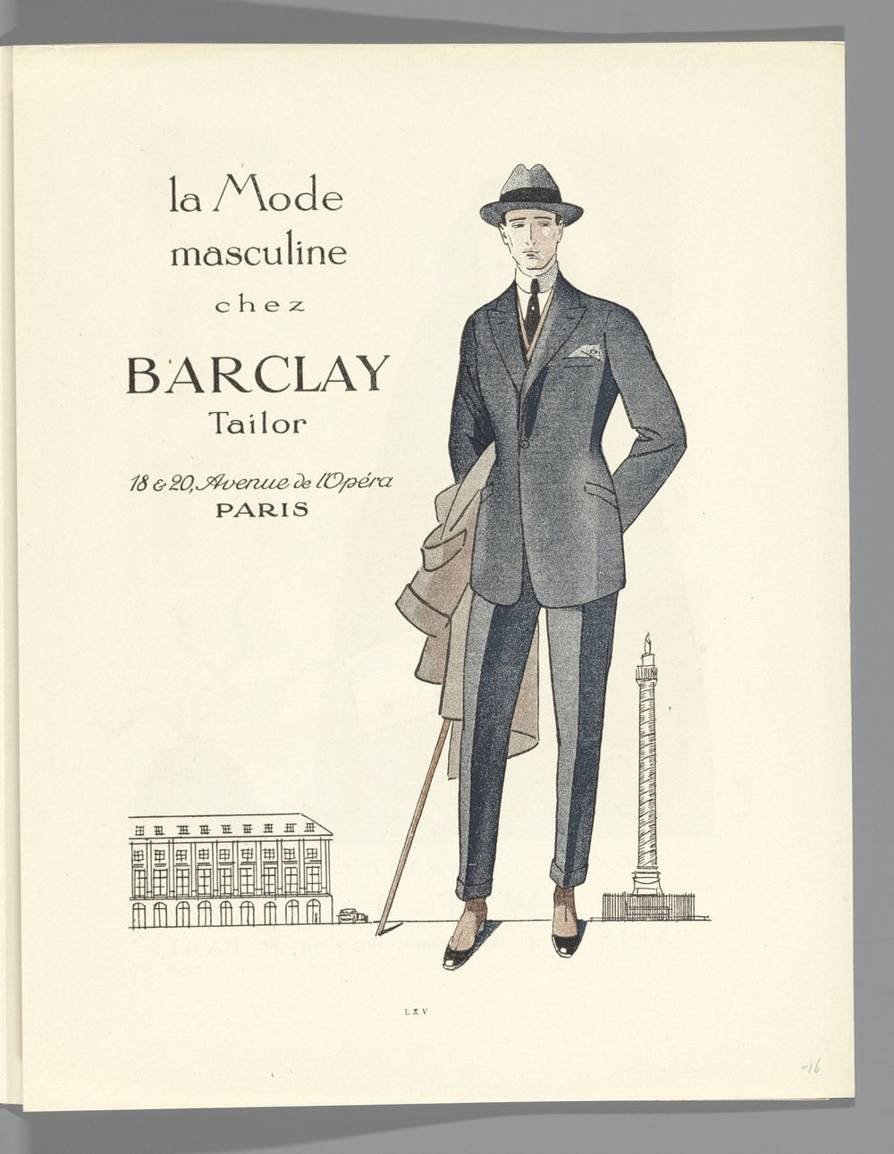 Gazette du Bon Ton, 1920 - No. 8, p. LXV: advertentie Barclay (1920) by Lucien Vogel, The Field Press, Naville et Cie, Condé…