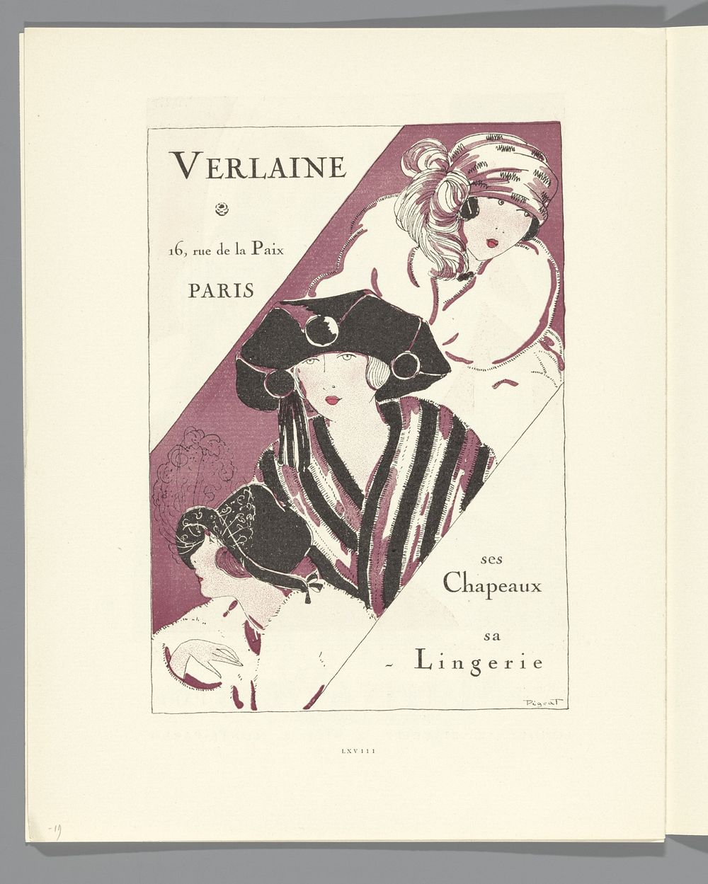Gazette du Bon Ton, 1920 - No. 8, p. LXVIII: advertentie Verlaine, rue de la Paix, Paris (1920) by Lucien Vogel, The Field…