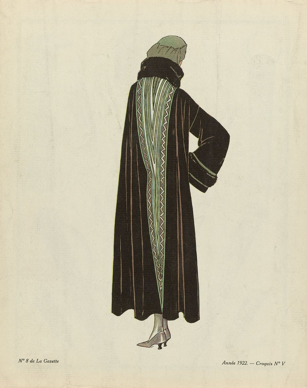 Evening Cloaks from the Gazette du Bon Ton (1922) by anonymous, Lucien Vogel, Condé Nast Publisher and Condé Nast et Co Ltd