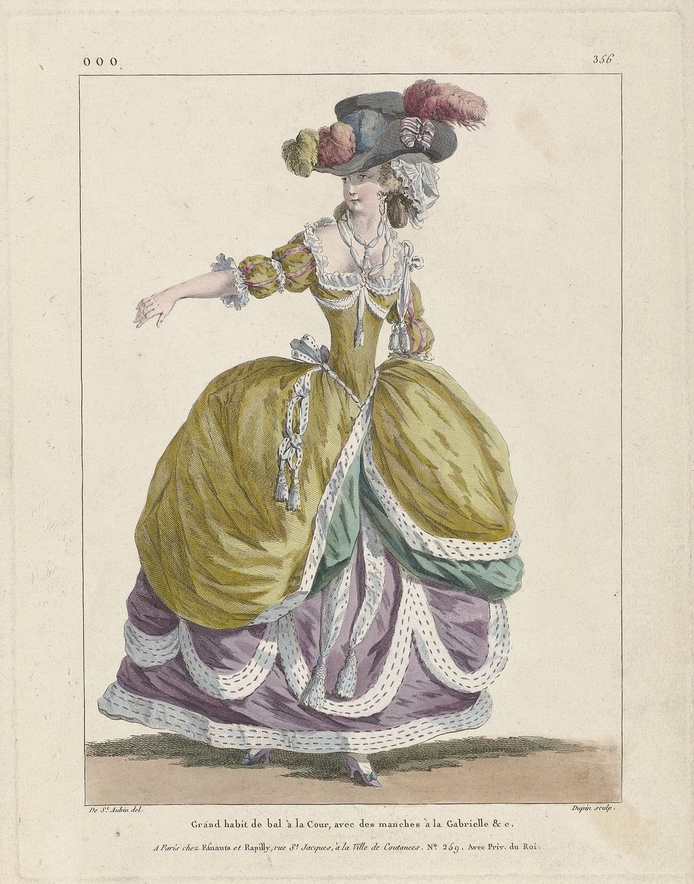 Marie Antoinette: The Queen of Fashion: Gallerie des Modes et Costumes Français (1787) by Nicolas Dupin, Augustin de Saint…