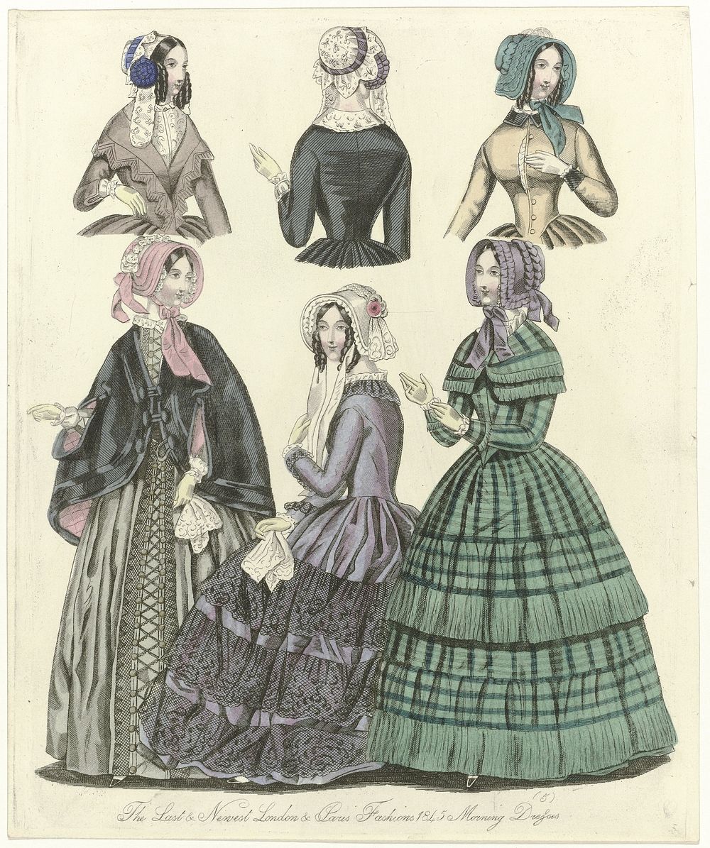 The World of Fashion, 1845 : The Last & Newest (...)Morning Dresses (1845) by anonymous