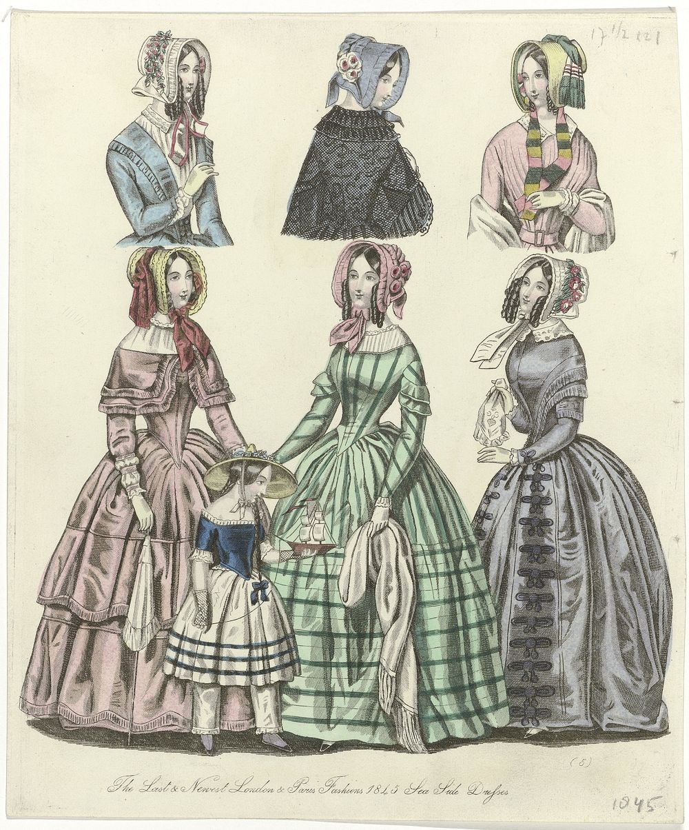 The World of Fashion, 1845 : The Last & Newest (...)Sea Side Dresses (1845) by anonymous