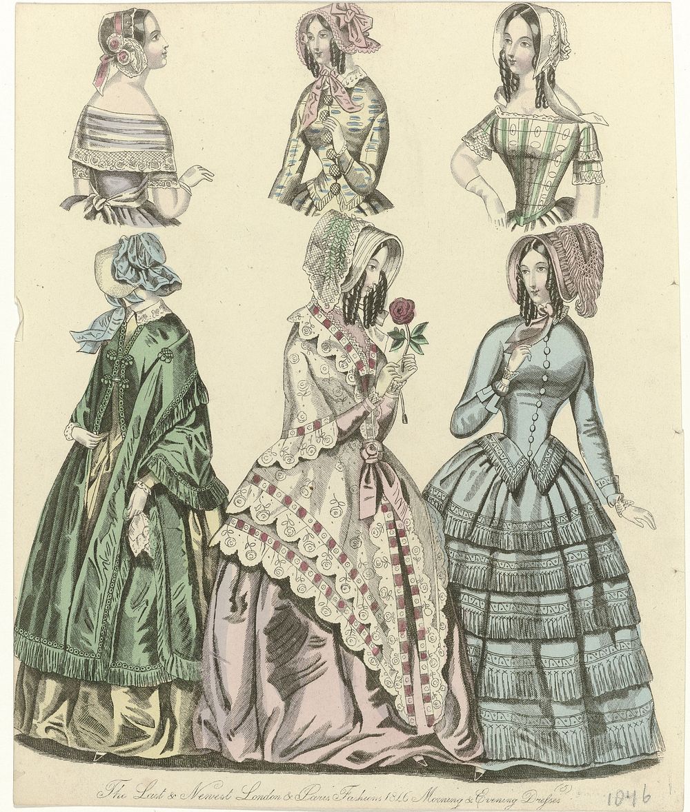The World of Fashion, 1846 : The Last & Newest (...)Morning & Evening Dresses (1846) by anonymous