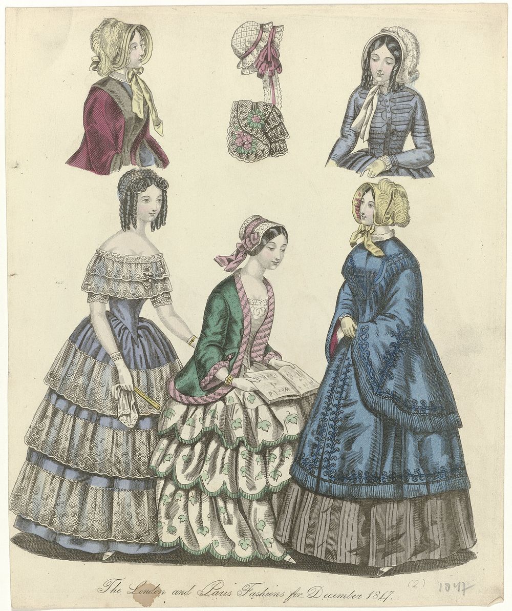 The World of Fashion, december 1847 : The London and Paris Fashions (1847) by anonymous