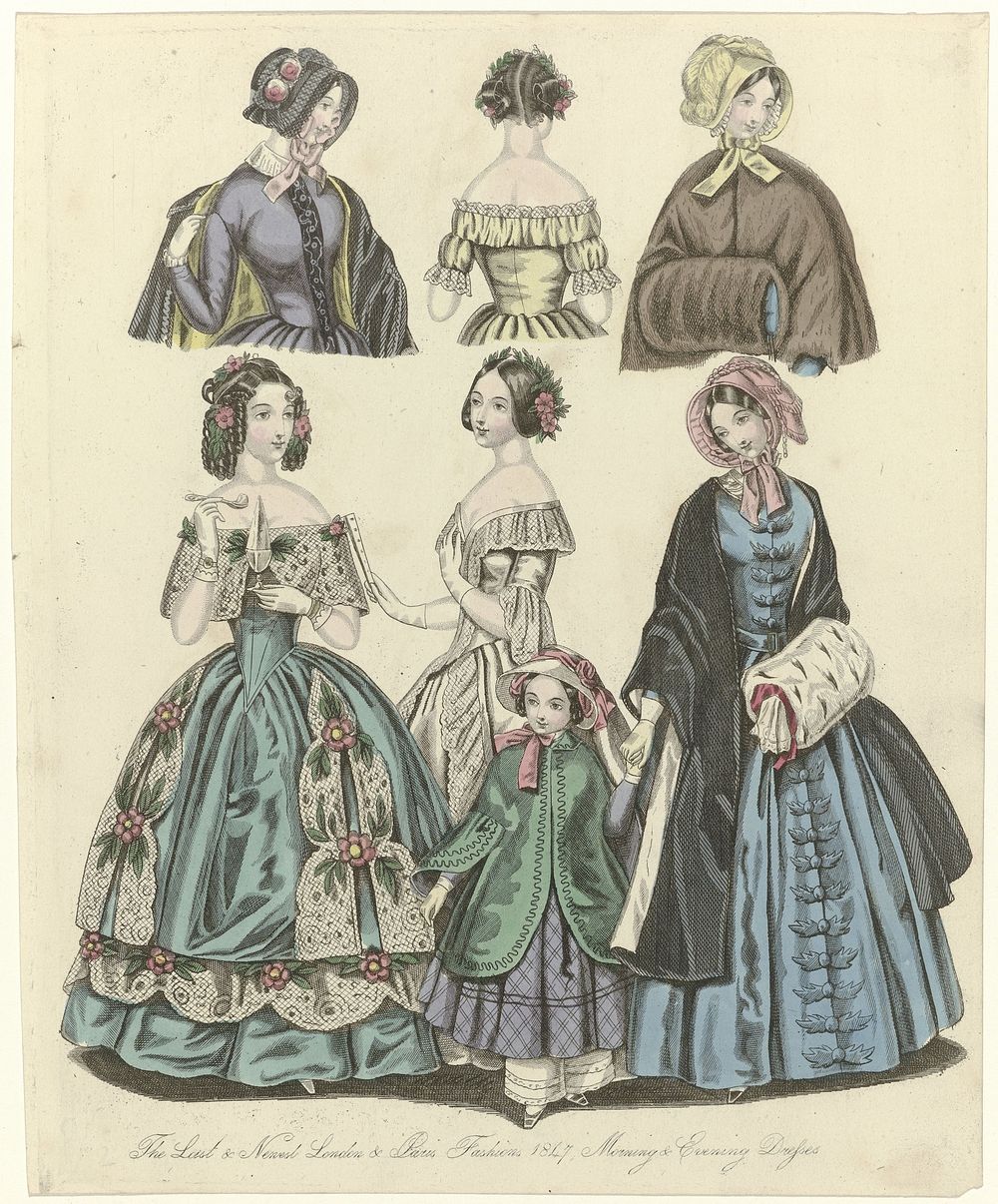 The World of Fashion, 1847 : The Last & Newest (...)Morning & Evening Dresses (1847) by anonymous